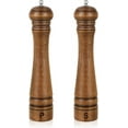 thumbnail image 1 of Salt and Pepper Grinders Set,10Inch Updated Manual Wooden Pepper Shaker Set,Oak Wood Salt Mill Pepper Grinder Set Refillable with Adjustable Ceramic Rotor 2Pack, 1 of 5