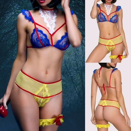 

DENGDENG Women s Lace Mesh Lingerie Sexy Color Block Underwire Plus Size Push Up Bra and Panty Set
