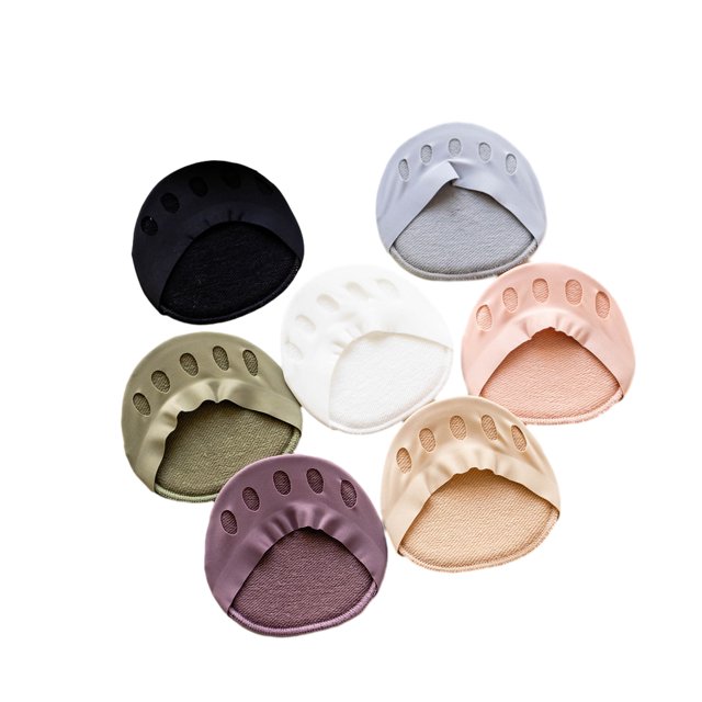 Qarigey 7a Juego de 2 almohadillas de nailon transpirables y elásticas en el antepié para un soporte cómodo Almohadillas metatarsianas Medias