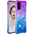 thumbnail image 3 of Case for Galaxy A26 5G,Flowing Bling Liquid Gradient Sparkle Moving Glitter Quicksand Waterfall Anti-Fall Girls Women Protect Phone Case for Samsung Galaxy A26 5G (Purple/Blue), 3 of 14