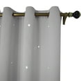 thumbnail image 2 of Lapalife Blackout Star Curtains for Kids Room, Hollow Cut Out Star Grommet Windows Curtains for Nursery, 1 Panel, Silver, 52''x 63'', 2 of 6