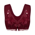 thumbnail image 5 of Bras for Women,Front Closure Lace Bralette With Adjustable Cups For Supportive And Comfortable Daily Wear,Sports Bras for Women,Red,L, 5 of 5