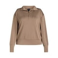 thumbnail image 5 of Scoop Women’s & Women's Plus Ultimate ScubaKnit Half Zip Sweatshirt, Sizes XS-4X, 5 of 5