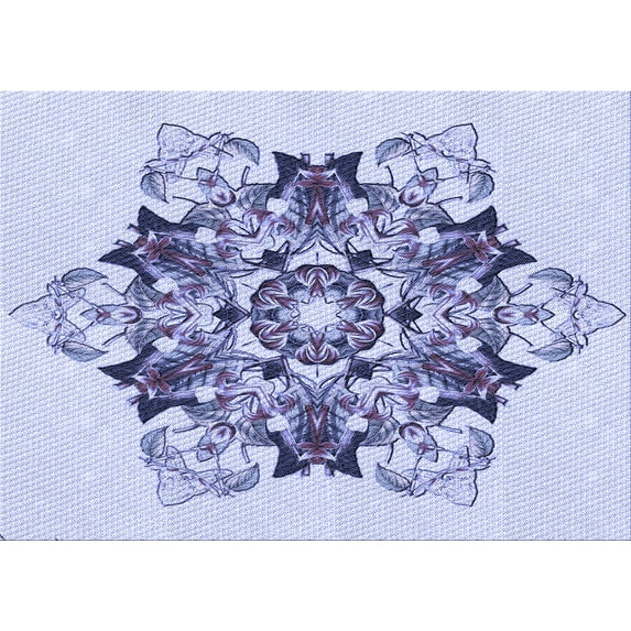 Ahgly Company Machine Washable Indoor Rectangle Transitional Heavenly Blue Area Rugs, 8' x 10'