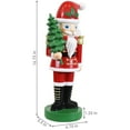 thumbnail image 4 of Sunnydaze Polyresin Santa Claus Christmas Nutcracker Statue, 16.75", 4 of 9