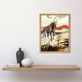 thumbnail image 2 of Horse Galloping Across a Barren Desert Landscape Art Print Framed Poster Wall Decor 12x16 inch, 2 of 5