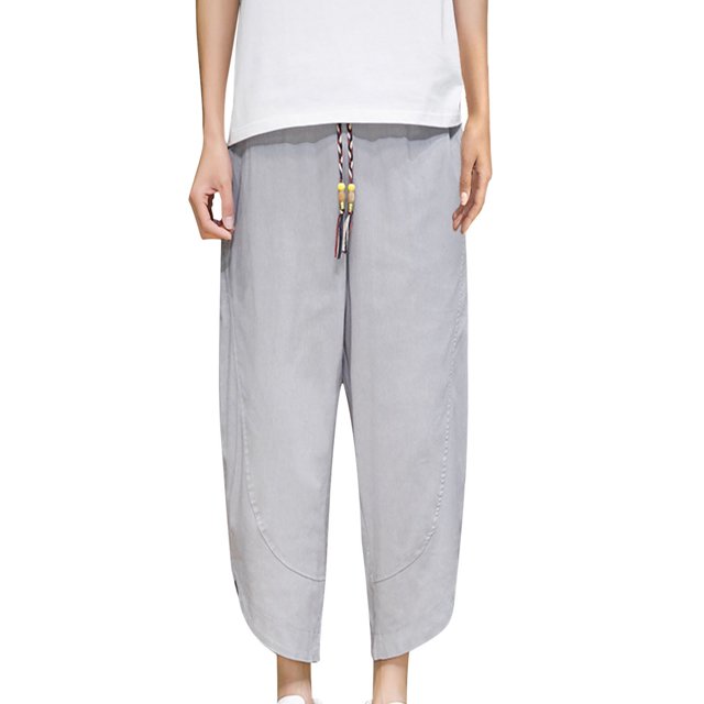 Wpawbk Shorts Décontractés en Lin Respirant pour Hommes avec Taille à Cordon Réglable - Toutes Saisons Randonnée Voyage Décontracté pour Hommes