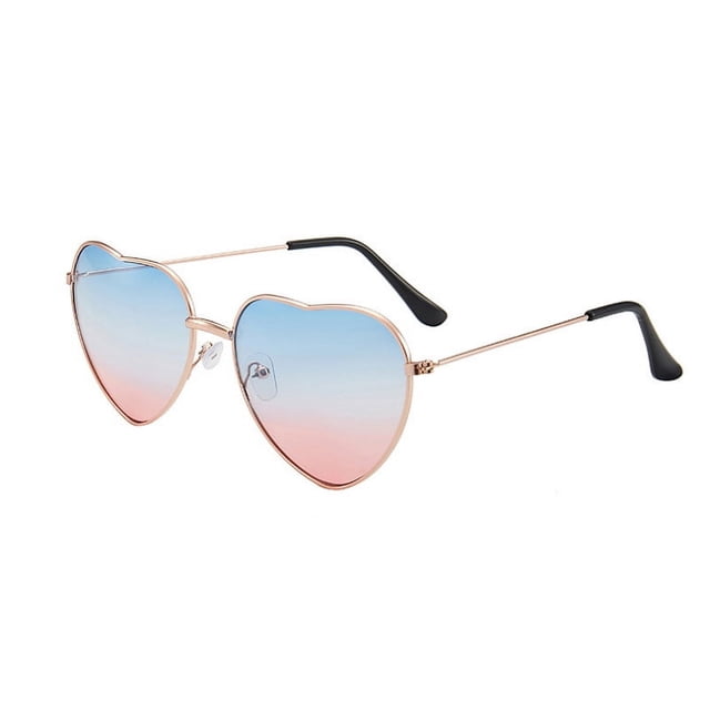 Gafas de sol Love Ocean para mujer Gafas de sol con forma de corazón de metal Gafas de sol con forma de corazón de metal de moda