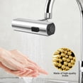 thumbnail image 4 of 2Pcs Kitchen Faucet 3 in 1 360° Swivel Water Tap Universal Kitchen Sink Faucet Electroplated Silver Spout Taps Multifunctional Kitchen Sink Tap Adapter for Kitchen, 4 of 10