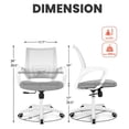 thumbnail image 3 of YYDSBNHH Office Desk Computer Chair Ergonomic Mesh Gaming Back Seat with Comfy Lumbar Support Adjustable Height Swivel for Home Task (Grey), 3 of 7