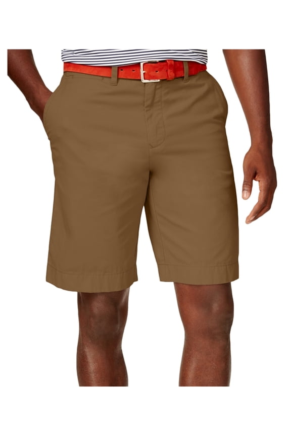 Mens Cotton Casual Chino Shorts, Brown, 30