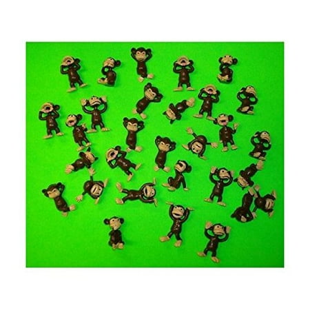 Plastic Monkey (Monkey Figures 25 Tiny Plastic Monkey Figures Party Favors by A&A, Small figures ! Very Small! By)