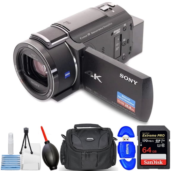 Sony FDR-AX43A UHD 4K Handycam Camcorder Bundle (International Model)