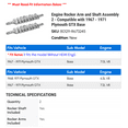 thumbnail image 2 of Engine Rocker Arm and Shaft Assembly 2 - Compatible with 1967 - 1971 Plymouth GTX Base - Autopart Premium, 2 of 2