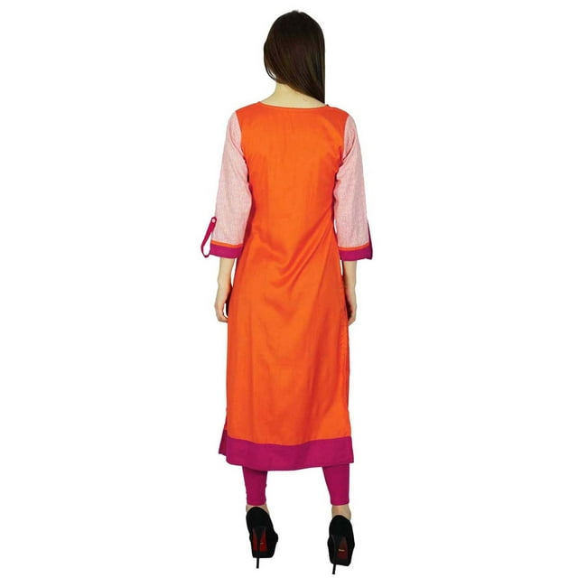 Phagun Kurta Indienne Femme Ethnique Designer Coton Rayonne Kurti Haut Tunique Robe