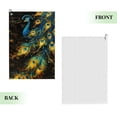 thumbnail image 2 of ONETECH Peacock Feathers Golf Towel 24x16in Golf Accessories and Gifts 2PC, 2 of 7