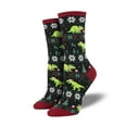 thumbnail image 2 of Chaussettes Graphiques Santasaurus Rex pour Femmes, 2 of 2