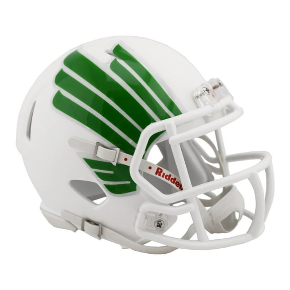 North Texas Mean Green Matte White Riddell NCAA Speed Mini Helmet