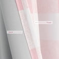 thumbnail image 5 of DriftAway Buffalo Checker Pattern Lined Blackout Thermal Insulated Energy Saving Rod Pocket Window Curtain Valance for Kitchen Bedroom Pink Room Decor, 52" x 18" Plus 2" Header, Pink, 5 of 10