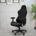 thumbnail image 5 of KBOOK Office Computer Game Chair Cover Jacquard Universal Chair Cover Slipcover (Black, 2 Kits), 5 of 7