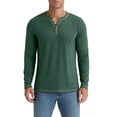 thumbnail image 4 of Iceglad Mens Henley Shirts Long Sleeve T Shirt Fashion Casual Slim V Neck Shirts, 4 of 10