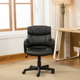 thumbnail image 2 of Belleze Ergonomic Mid-Back Office Chair Computer Padded Armrest, Black, 2 of 7