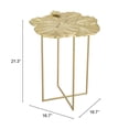 thumbnail image 2 of Lotus Side Table Gold End Table, Glam Style, Supports up to 35 lb, Iron, Indoor Living, 2 of 2