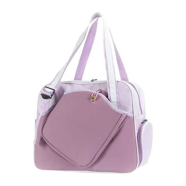 Siruishop Pickleball Racquet Handbag Adjustable Racket Carrying Bag for Fitness Sports Purple