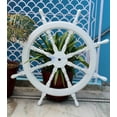 thumbnail image 3 of Wooden Ship Wheel (Full White Painted) - (42 Inches, White), 3 of 6