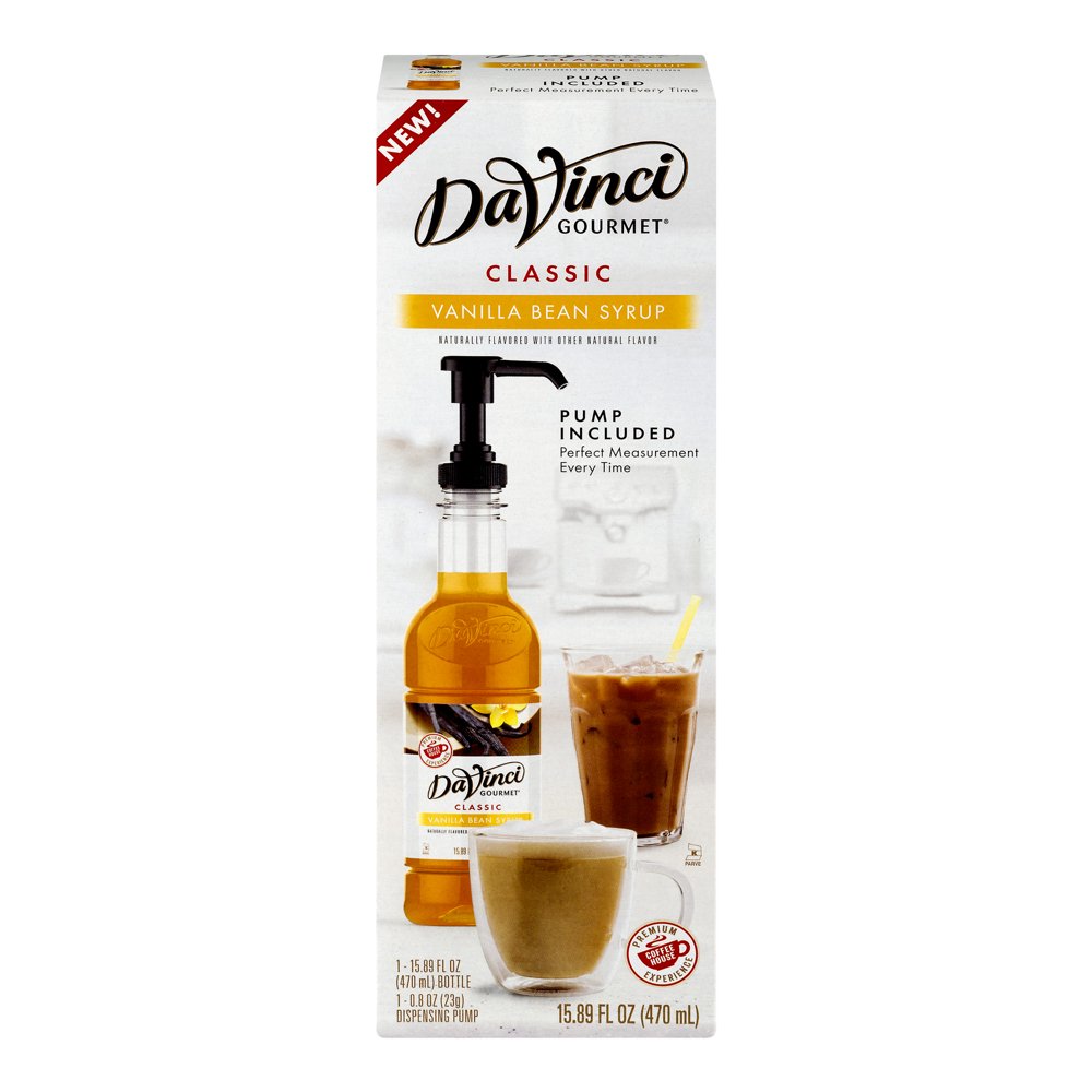 DaVinci Gourmet Classic Syrup with Pump, Vanilla Bean, 470ml Walmart