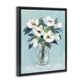 thumbnail image 2 of Stupell Industries Traditional Magnolia Blossoms on Blue Black Floating Frame Canvas Art, 25 x 31, by Janet Tava, 2 of 8