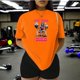thumbnail image 3 of Playera Divertida Para Gimnasio Hoy Toca C*** Playera Para hacer Ejercicio Color Anaranjado Talla Chica Marca Emil SaEs, 3 of 4