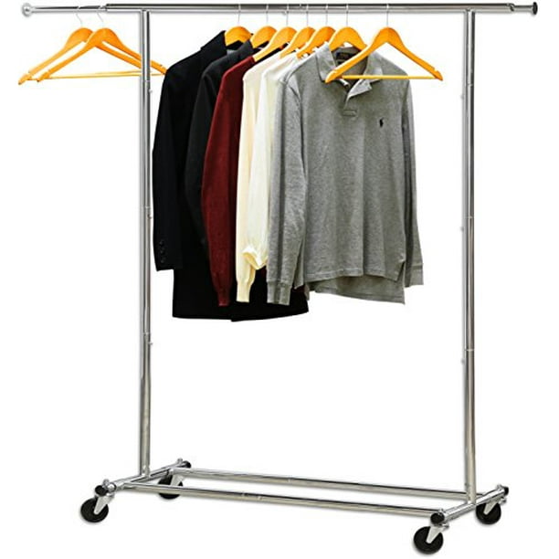 Simple Houseware Heavy Duty Clothing Garment Rack Chrome Walmart