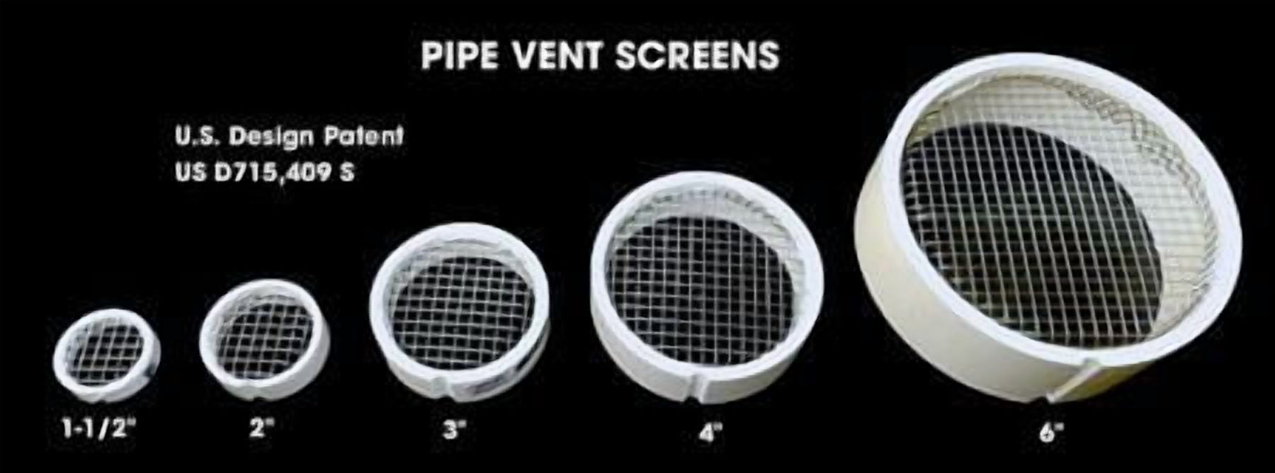 Whitlam Plumb-Pro 3" PVC Pipe Vent Screens - #VS3