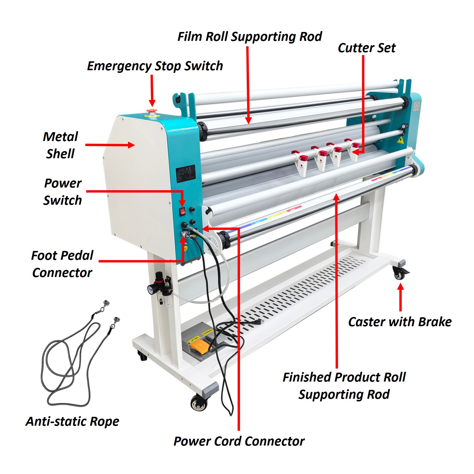 64In Full Automatic Pneumatic Laminating Machine Excluding Air Compressor 110V