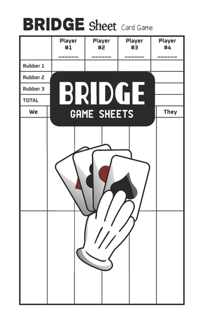JUMBO double sided BRIDGE Bicycle Score Pad card game150 sheets 5-3/8" x 8-1/2" 