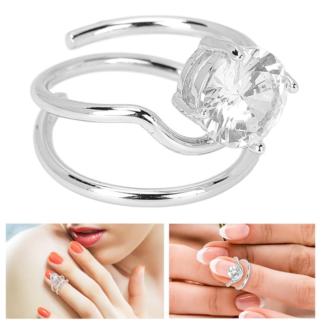 Anillo de Cobre para Umas Galvanizado, Punta del Dedo anular, Joyería Elegante de Uso Diario para Fiestas