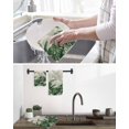 thumbnail image 5 of Palm Leaves Tropical Kitchen Dish Towels for Drying Dishes Set of 4, Green Botanical Summer Linen Waffle Weave Microfiber Hand Tea Bathroom Towels Quick Dry & Absorbent Towel 15.7x23.6, 5 of 7