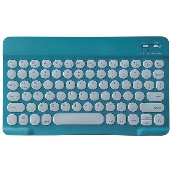Hesxuno School Supplies Smart Electronics Bluetooth Keyboard Color Backplane Keyboard Round Cap Keyboard Portable Mini BT Wireless Keyboard For Android Windows PC Tablet
