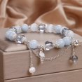thumbnail image 2 of Sweet Aquamarine Beaded Bracelet For Women, 2 of 2