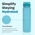 thumbnail image 2 of Hydracy 32 oz Sports Water Bottle with Time Marker - Leakproof Gym Bottle with Chug Lid & Fruit Infusion Strainer - Reusable BPA-Free Bottle with No Sweat Sleeve, 2 of 8