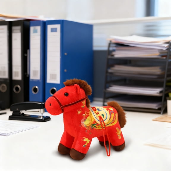 Plush Pony Hanging Doll with Safety Clip, Soft Stuffed Animal Crib Mobile Toy, Cute Nursery Decor and Teething Toy for Infants and Toddlers Baby Shower Gift