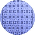 thumbnail image 1 of Ahgly Company Indoor Round Abstract Blue Modern Area Rugs, 4' Round, 1 of 4