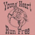 thumbnail image 2 of Junior's Lost Gods Young Heart Run Free Sweatshirt Desert Pink Medium, 2 of 3