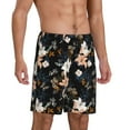 thumbnail image 2 of Wukai Lilies Flowers Men’s Short Pajama Pants With Pockets Soft Sleep Pj Shorts for Men-, 2 of 6
