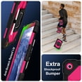 thumbnail image 6 of Allytech for Galaxy Tab A9+ 11" Case SM-X210 X215 2023, Rugged Shockproof Kids Friendly Kickstand Handle Grip Shoulder Strap Bumper Tablet Case for Samsung Galaxy Tab A9 Plus - Black+Rose, 6 of 9