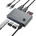 thumbnail image 2 of New -KM234T USB3.0 2 in 4 Out USB Sharer 4-Port Printer Sharer Keyboard and Mouse Switch, 2 of 5