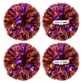thumbnail image 1 of Pompones metálicos de Uxcell para animación, con anillos de mango, ideales para el espíritu del equipo, deportes, danza y animación en colores púrpura y naranja, 1 of 1