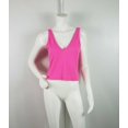 thumbnail image 1 of Love Fire Women's Sleeveless V Neck Ribbed Tank Top Lightweight In Pink Size L, 1 of 1