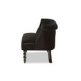 thumbnail image 3 of Baxton Studio Flax Victorian Style Contemporary Black Velvet Fabric Upholstered 2-seater Loveseat, 3 of 7